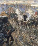 Ernest Lawson Building the New York France oil painting artist